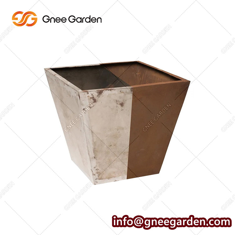 Customized Metal Fabrication Corten Steel Irregular Metal Planter