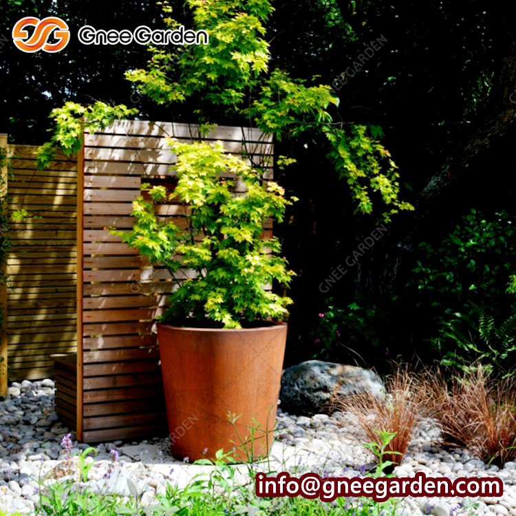 Rectangular Garden Corten Steel Large Flower Pots