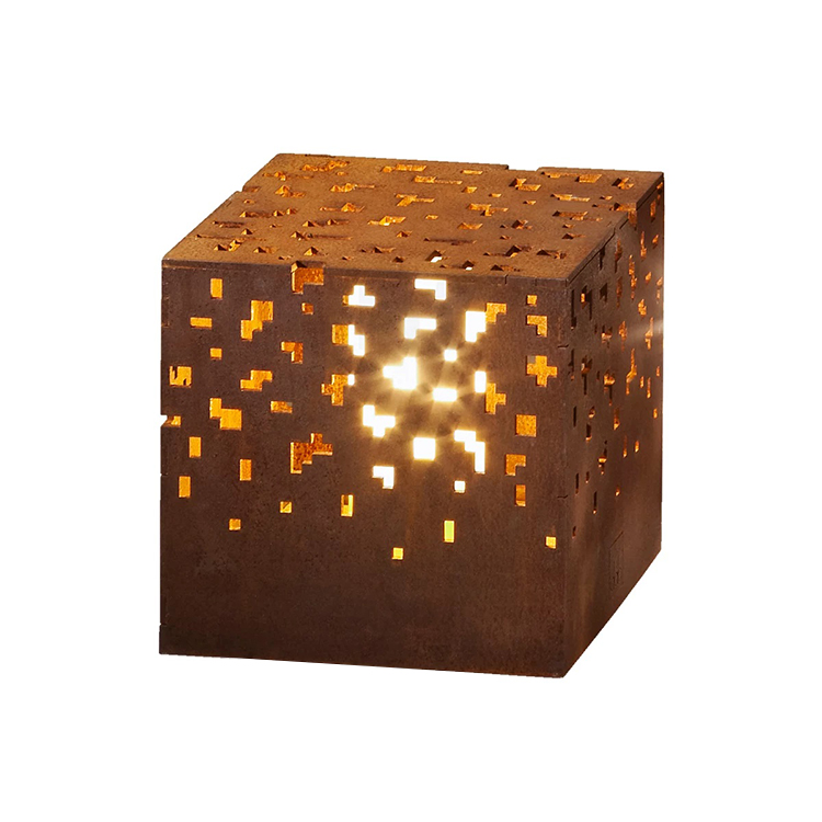 Corten Steel Light Box Outdoor Waterproof