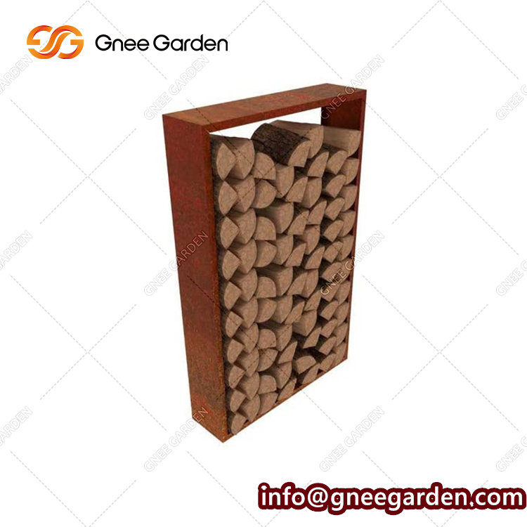 Heavy Duty Outdoor Firewood Rack Log Holder Wooden Firewood Storage Rack