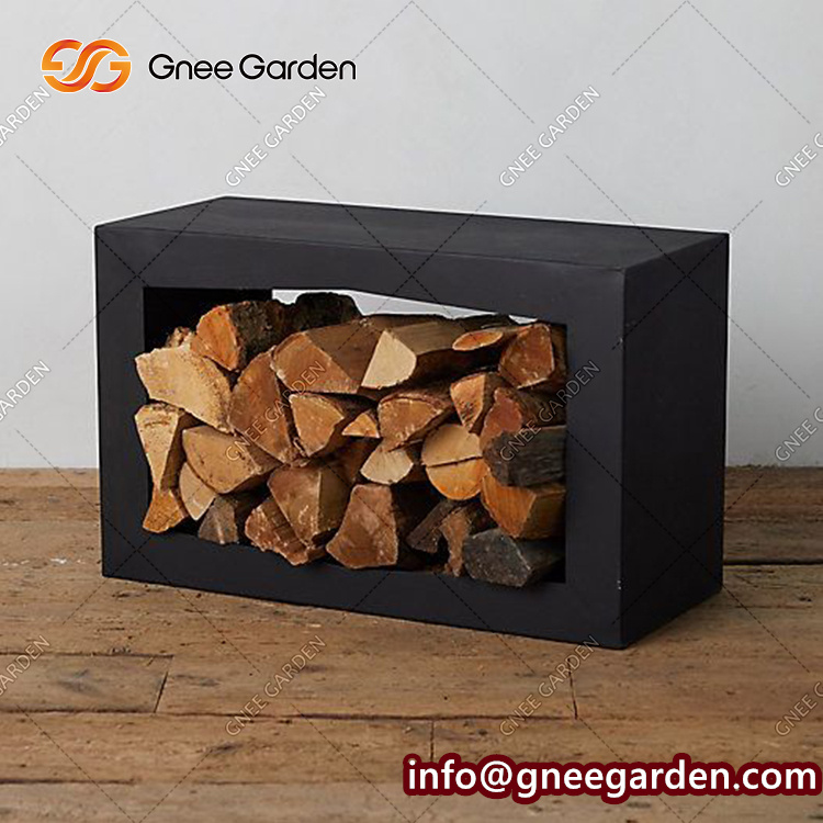 Painted Steel Indoor Outdoor Fire Wood Storage Holders & Racks