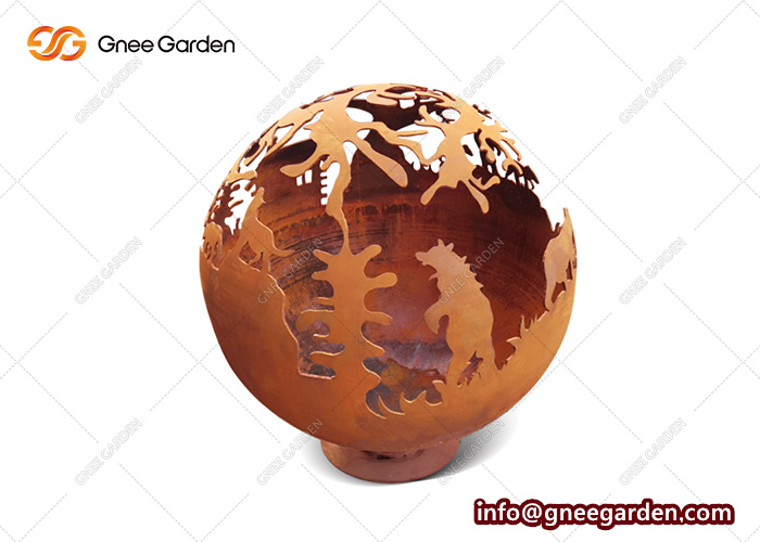 Fire Pit Ball Metal Hollow Sphere Decoration Fire Pit Outdoor Fire Pit With Balls