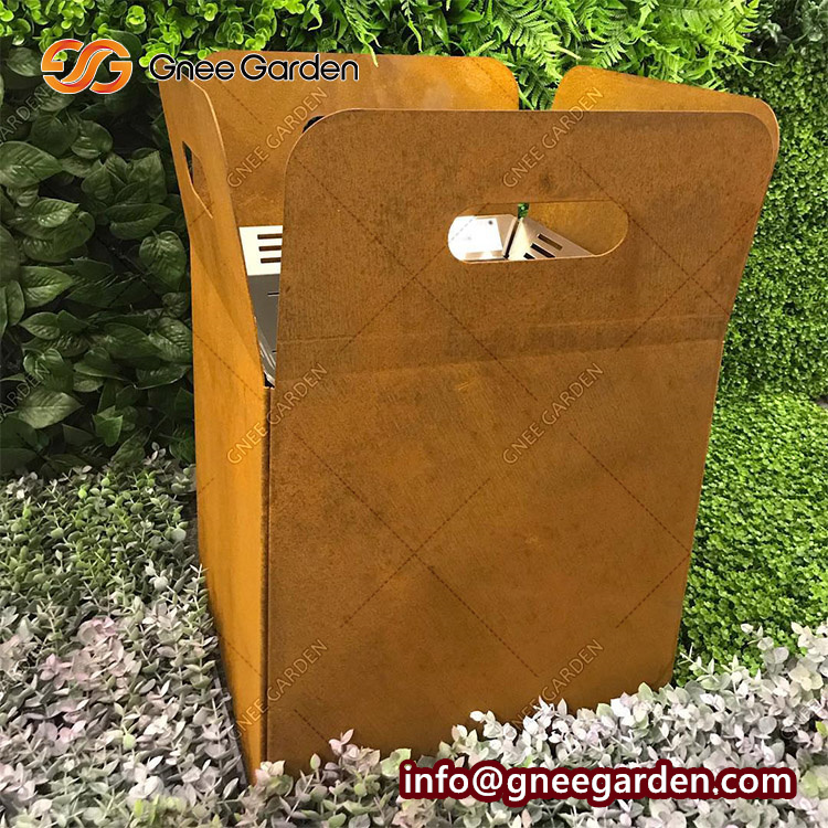 Outdoor Corten Steel Planter Box Big Planter Square Flower Pots