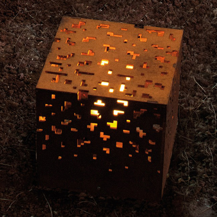 Corten Steel Garden Lights Courtyard Decoration