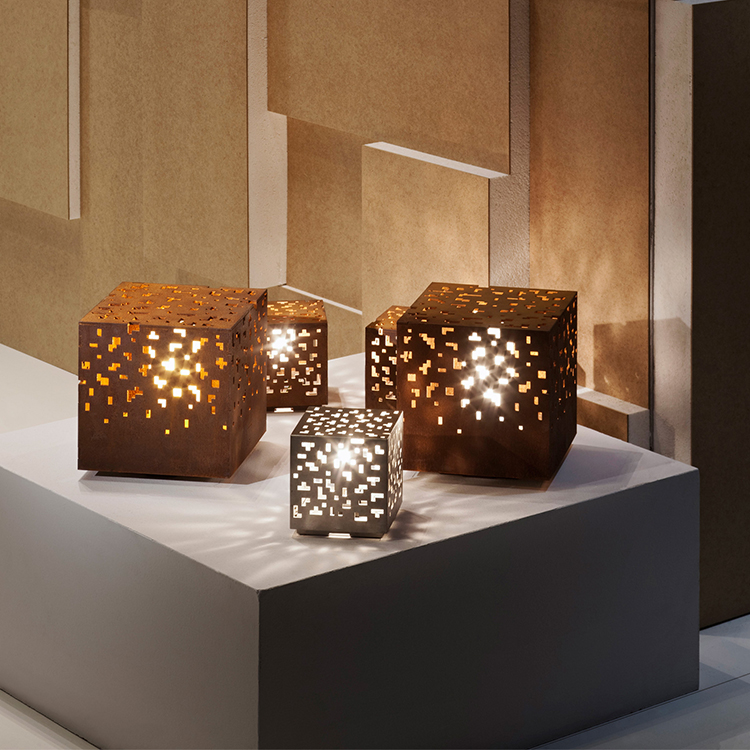 Corten Steel Bollard Lights For Garden Park