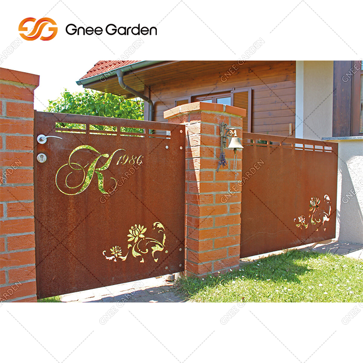 Laser Cut Corten Steel Garden Gate/Door