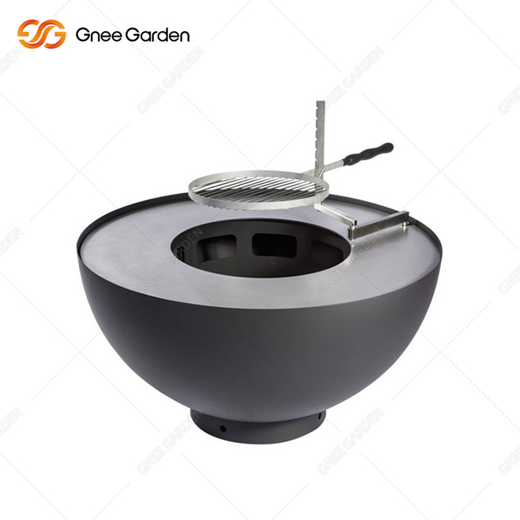 Corten Campfire Pit Bbq Grill Charcoal Burning