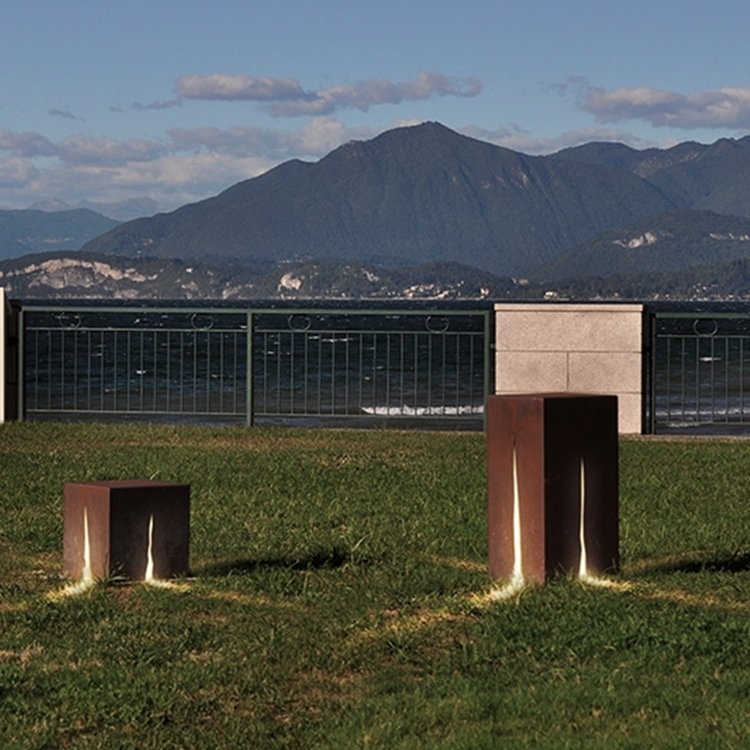 Corten Steel Lighting Modern Park Lawn Bollard