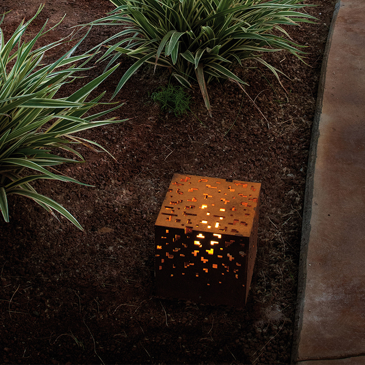 Corten Steel Garden Lights Outdoor Decorative