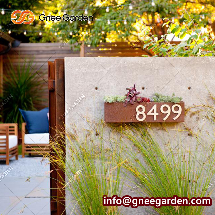 Corten Steel Garden Screen Decorative Laser Cut Metal Panels Carved Corten Screen