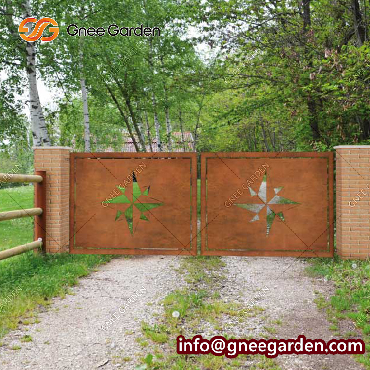 Corten Steel Screens New Design Laser Cut Metal Screen Art Decorative Privacy