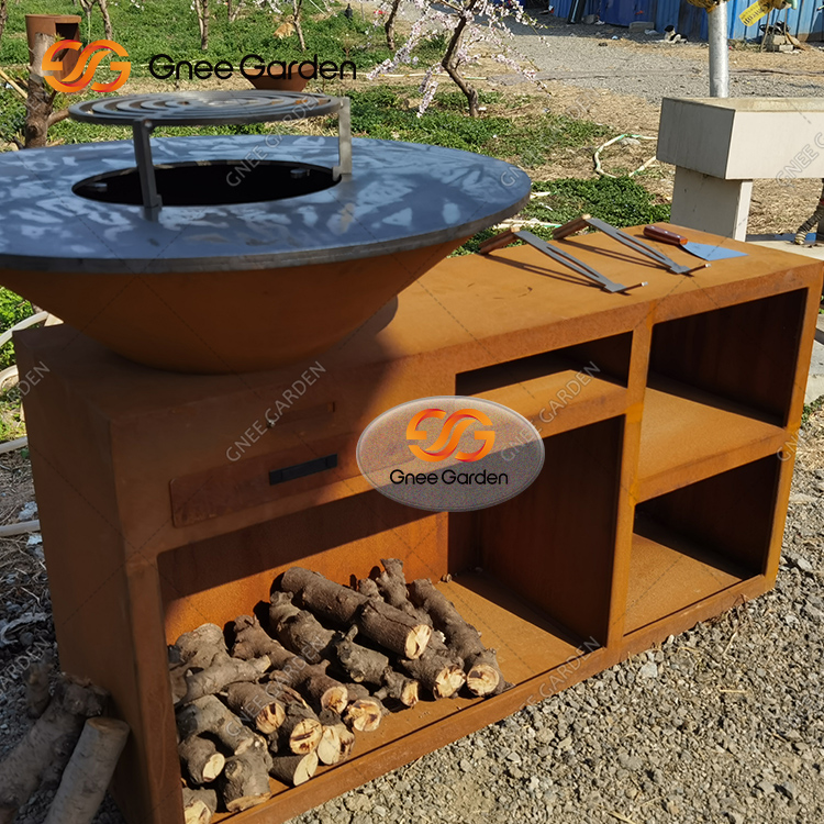 Corten Fire Pit Insert Grill Outdoor Grill Grate