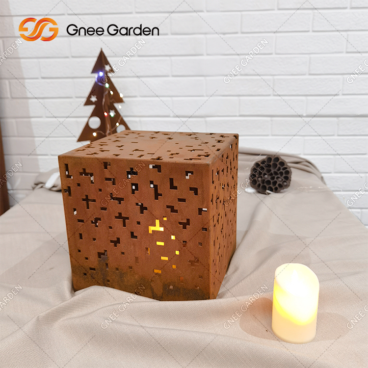 Corten Steel Lighting Bollards Outdoor Garden