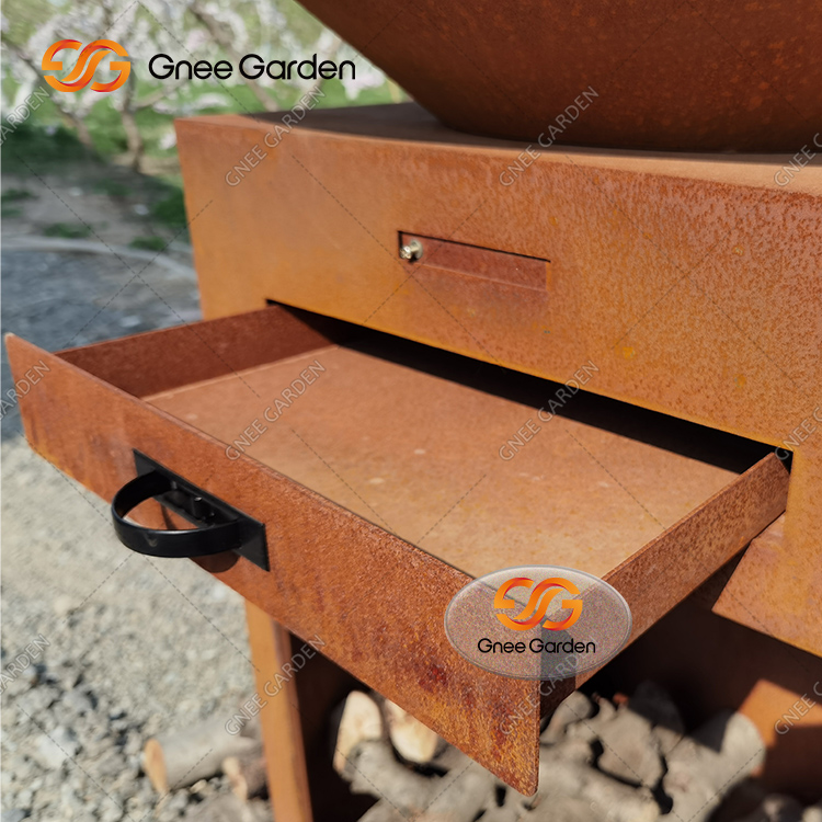 Cortn Fire Pit Bbq Garden Barbecue Grill