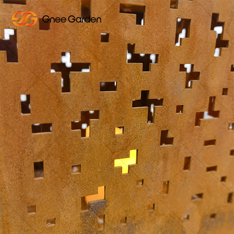 Corten Steel Lights Decoration Landscape