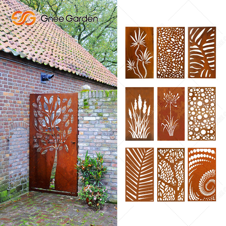 Corten Garden Screen Panels Room Divider