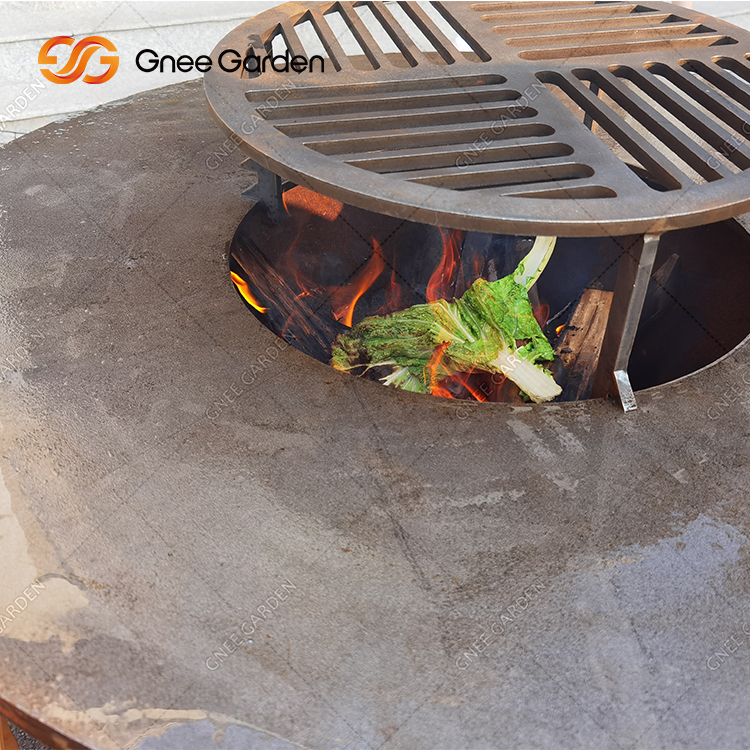 Corten Camping Fire Pit Grill Outdoor Heating