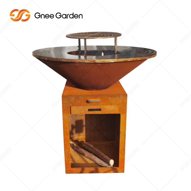 Outdoor Fire Pit Grill Garden Corten Steel Fire Pits