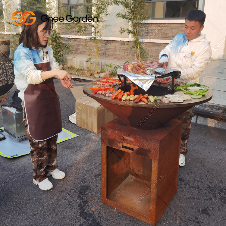 Camping BBQ Fire Pit Metal Fire Table Backyard