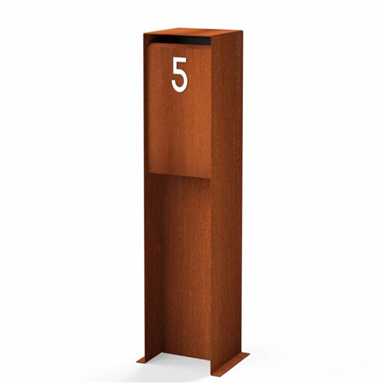 Corten Steel Letter Box Mail Box Metal Art Street Furniture Apartment