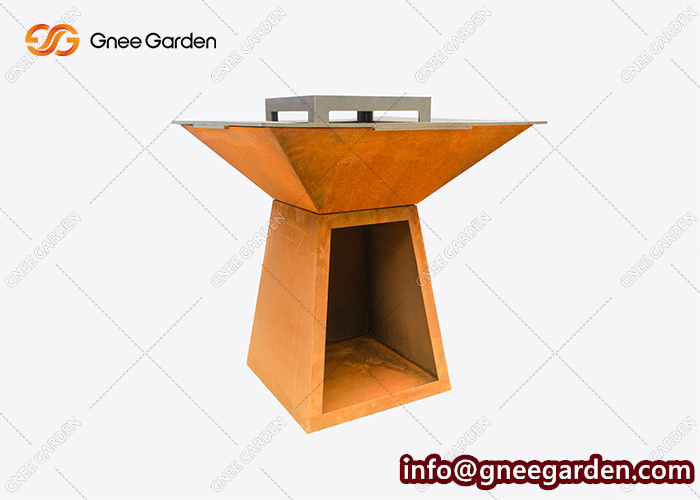 Garden Bbq Grill Heavy Duty Corten Steel Barbecue Grill For Party