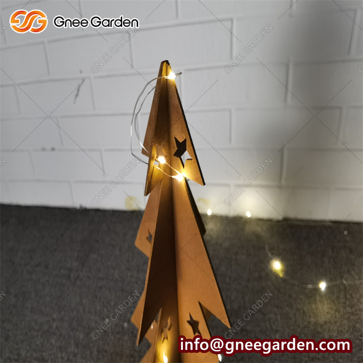 Garden Decoration Weathering Steel Rusty Metal Outdoor Tree Sculpture Art
