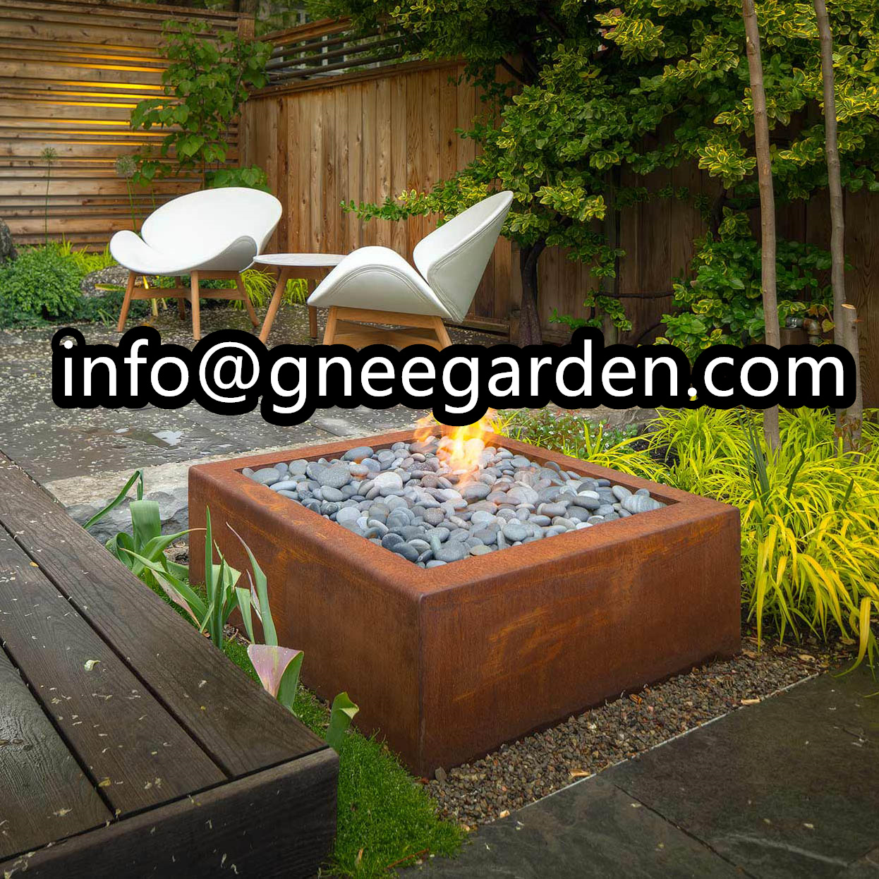 Gas heater outdoor metal garden corten steel firepit for sale