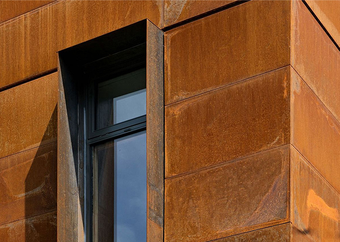 Corten Steel Feature Wall For Building
