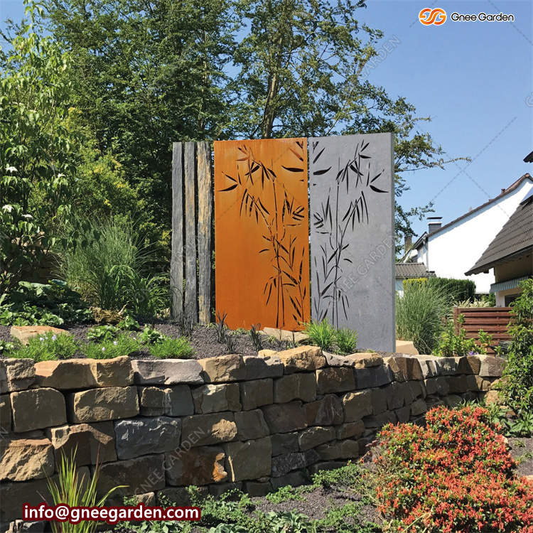 Corten Steel Fence Farm Garden Laser Cut Outdoor Backyard Metal Decorative Corten Fence Panels