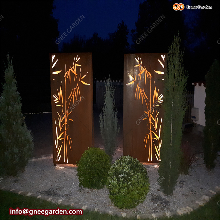 Metal Fencing Corten Steel Rust Fence Panel Privacy Metal Fence
