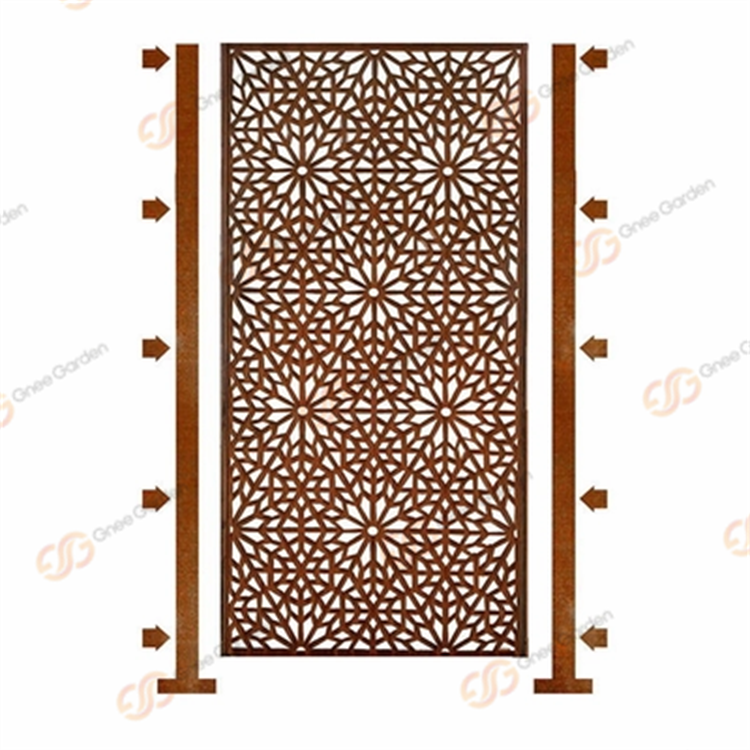 Decorative Metal Art Privacy Screens Outdoor Decorative Corten Steel Screen