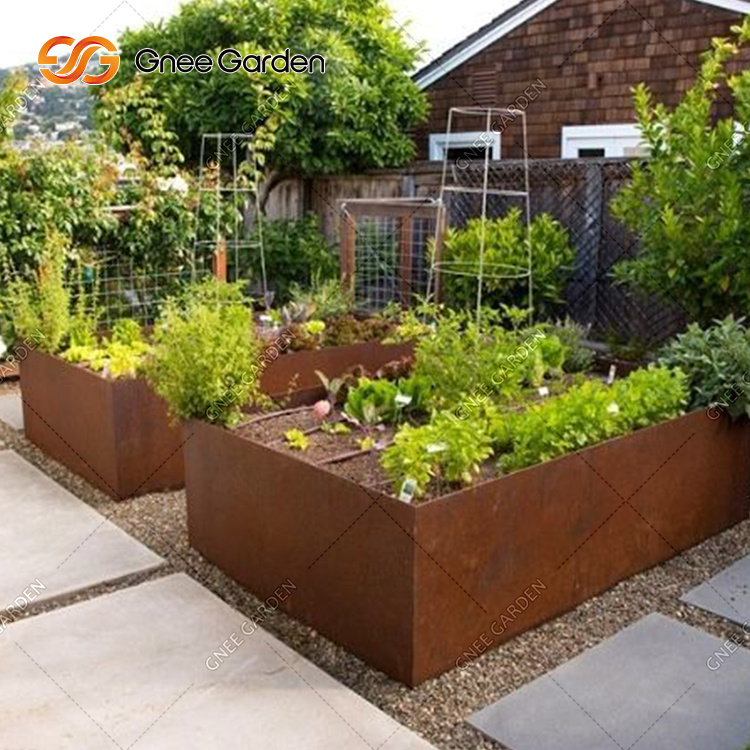 Home used bulb planter cube metal railing planters