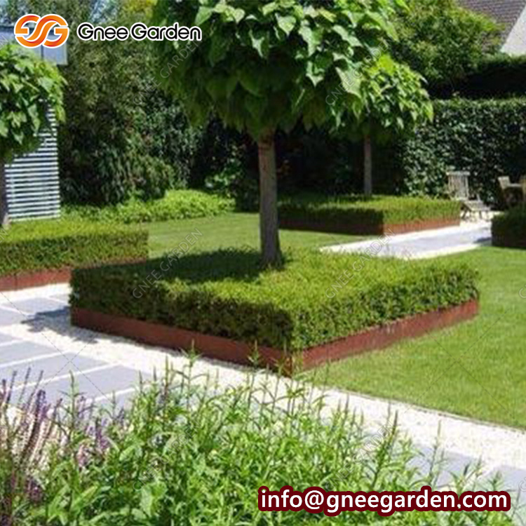 Corten Steel Raised Garden Bed For Vegetable Flower Planter Edge
