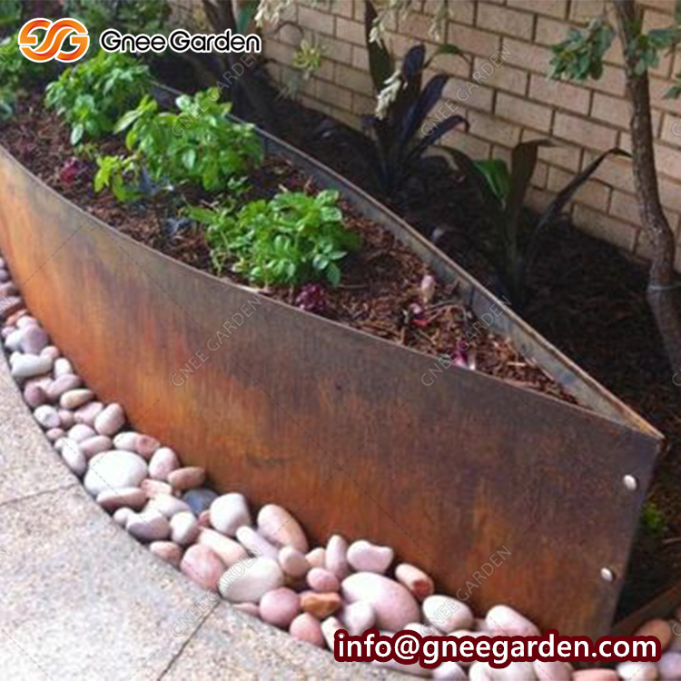 Vegetables Grow Corten Steel Garden Planter Raised Bed