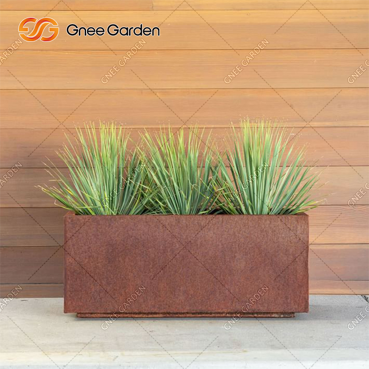 Metal Flowerpot Garden Furniture Corten Planter