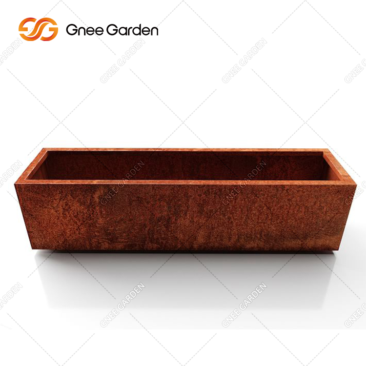 Diy Corten Steel Planter Rusty Treatment