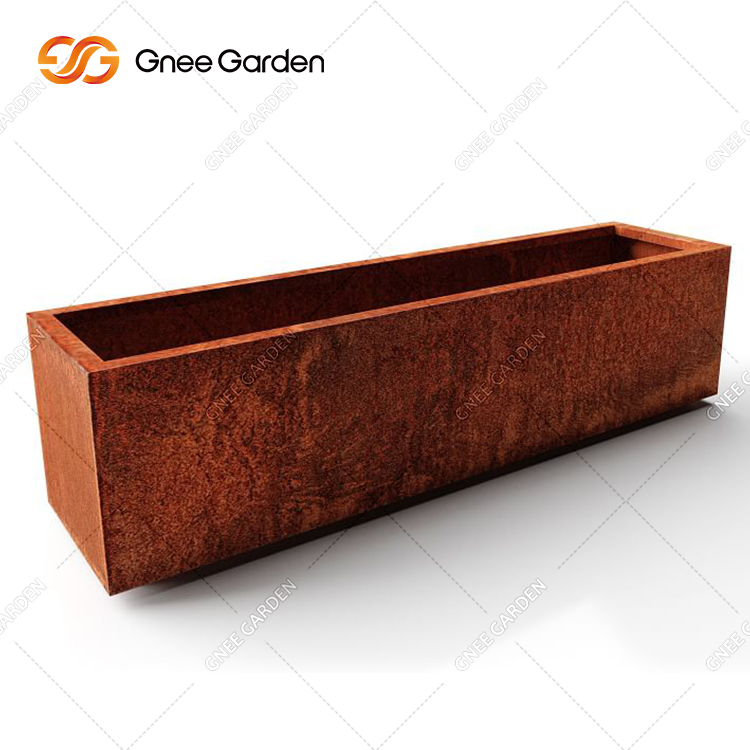 Tall Corten Steel Planter Custom Tree Planters