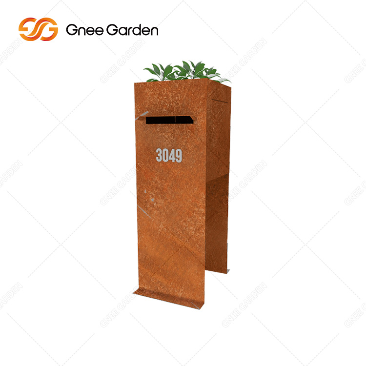 Custom Design Corten Steel Waterproof Letterbox
