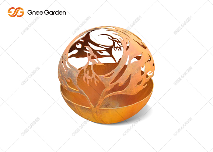 Sphere Outdoor Fire Pit Rustic