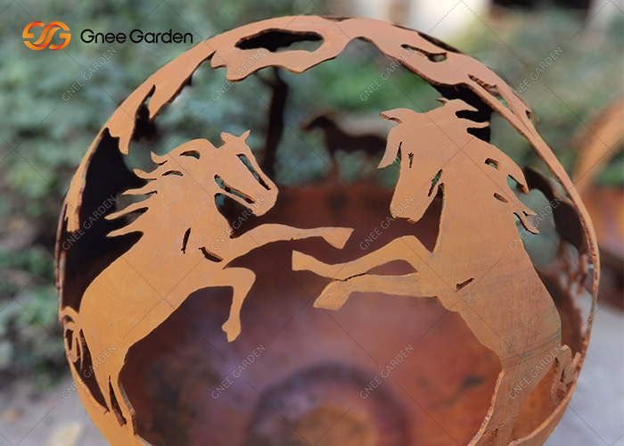 Laser Cut Fire Globe