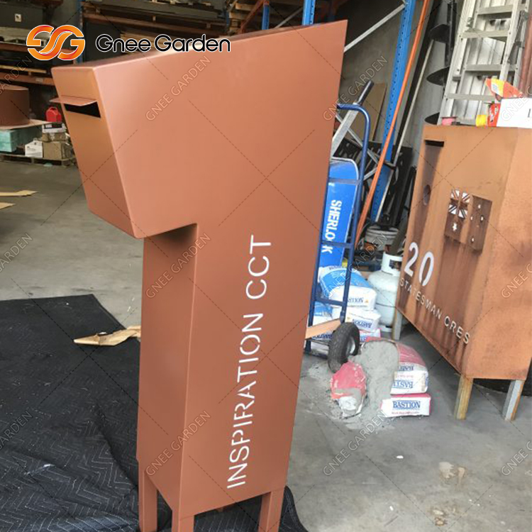 Outdoor Mailbox Parcel Letter Box Corten Steel