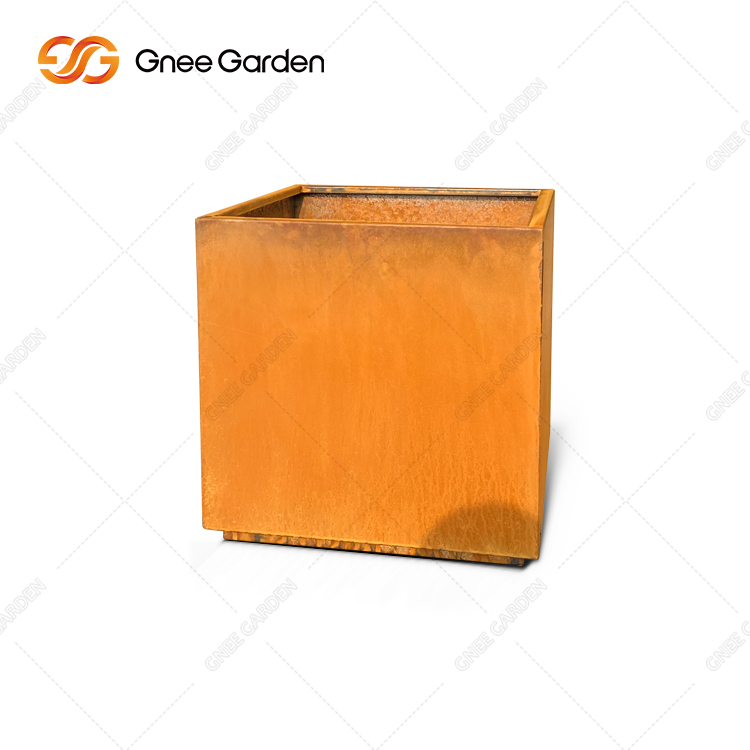 Outdoor garden Metal Planter Corten Steel Flower Pot Corten steel garden planter