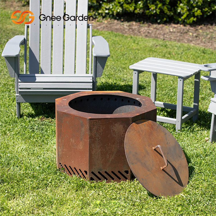 Outdoor Garden Corten Steel Large Fire Pit