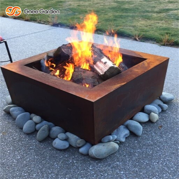 Corten Firepit Bowl Outside