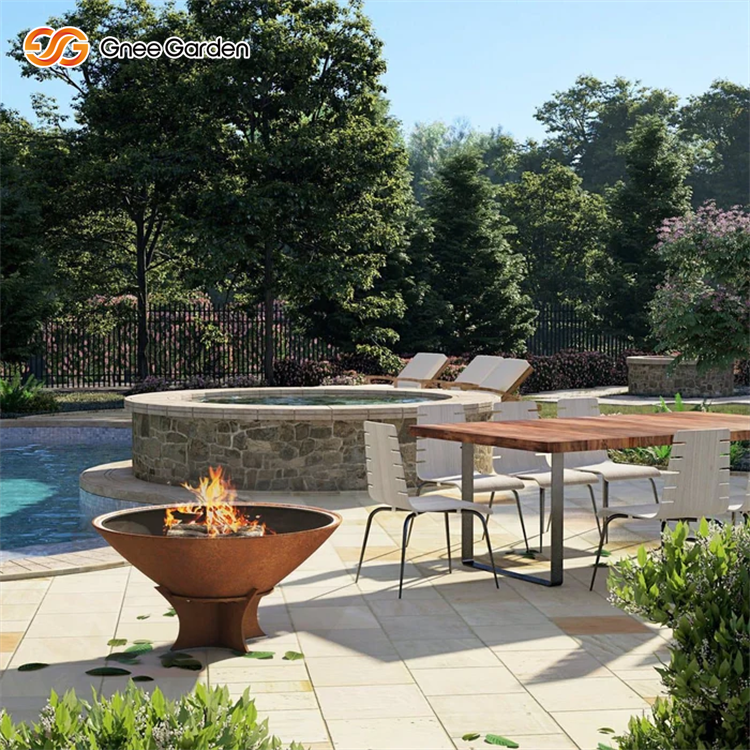 Courtyard Corten Steel Bowl Fire Pit