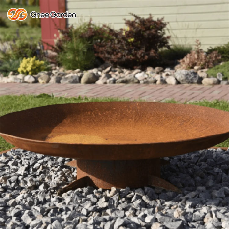 Weathered Steel Bonfire Fire Bowl