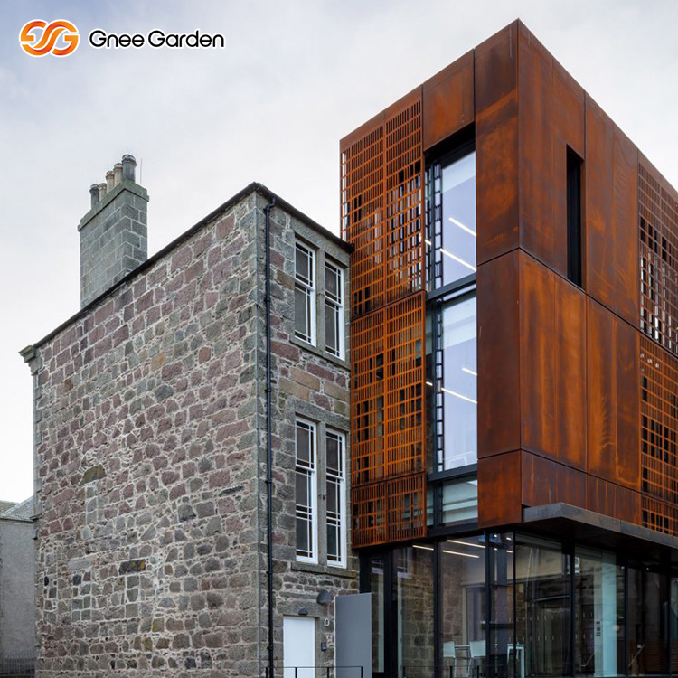 Corten Steel Plate Retaining Wall