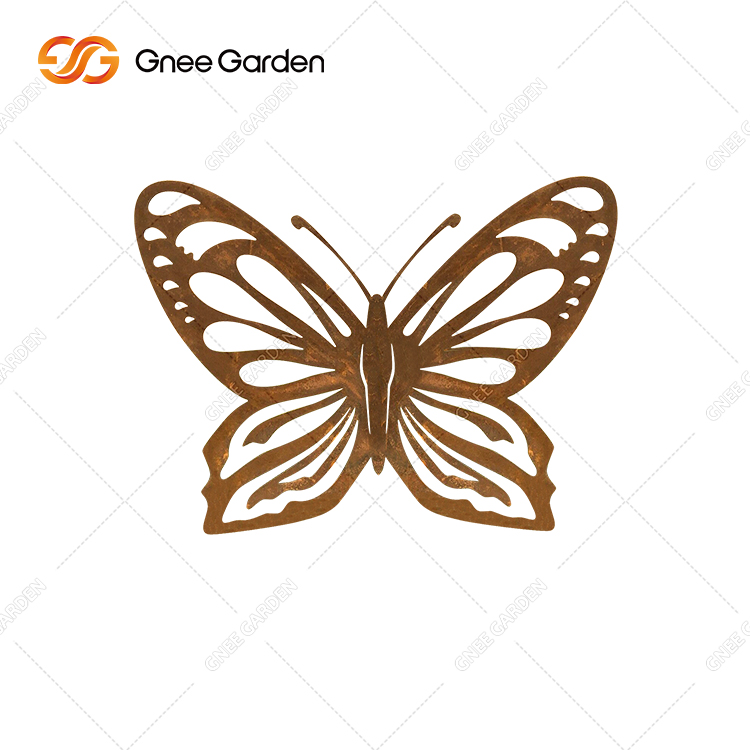 Decoration Rusty Metal Butterfly Corten Steel