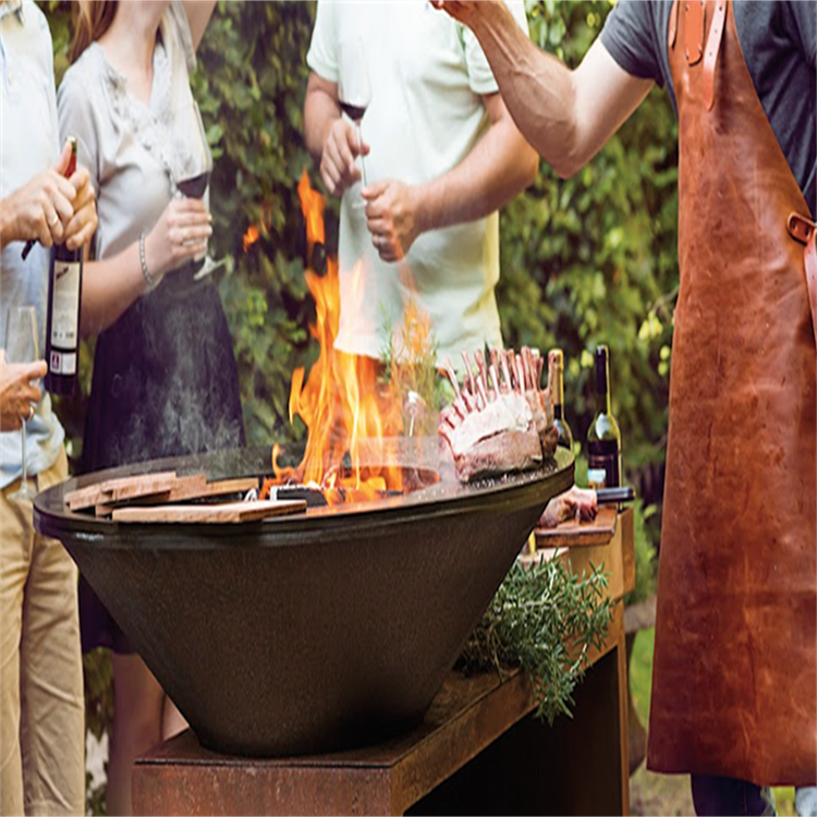 Unique Corten Charcoal Grill Design