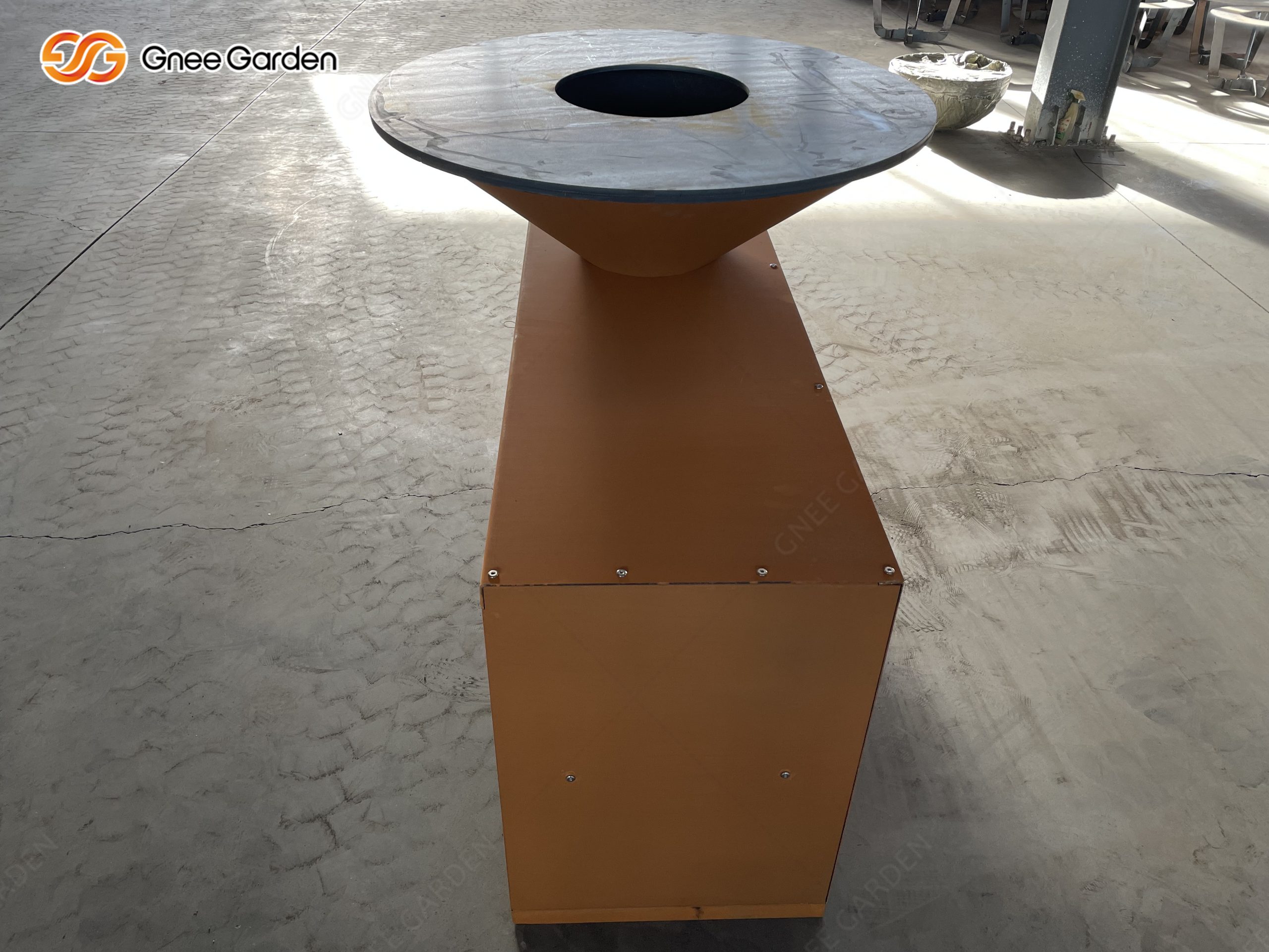 Corten Fire Charcoal Wood Bbq Grill